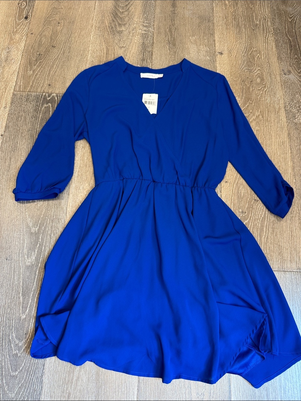 Lush Surf Blue V-Neck Dress 0751